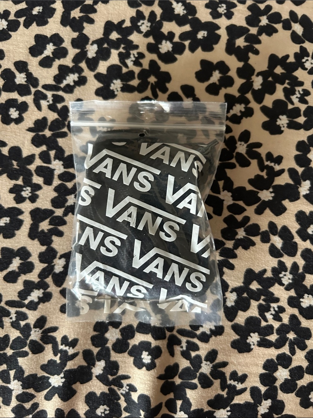 Vans Black Pouch with White Logo Print